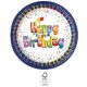 La mulți ani Multicolor Farfurie de hârtie Happy Birthday 8 buc 23 cm FSC