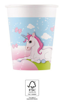 Unicorn Castle pahar de hârtie 8 bucăți 200 ml FSC