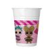 LOL Surprise Glitterati set de pahare din plastic 8 buc 200 ml