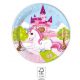 Unicorn Castle farfurie de hârtie 8 buc 20 cm FSC