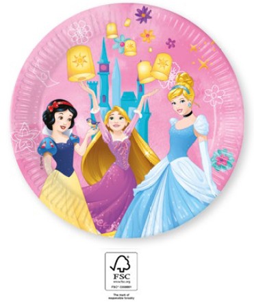 Prințesele Disney Live Your Story farfurie de hârtie 8 buc 23 cm FSC