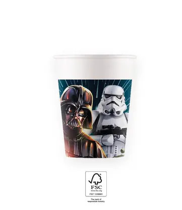 Star Wars Galaxy pahar de hârtie 8 buc 200 ml FSC