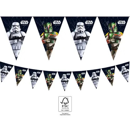 Star Wars Galaxy ghirlandă de steaguri FSC 2,3 m