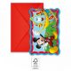 Disney Mickey  Rock the House Set invitație petrecere 6 buc FSC