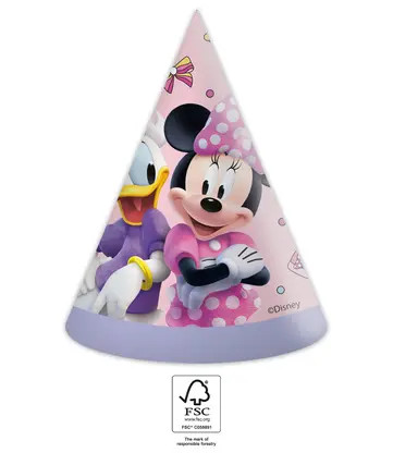 Disney Minnie  Junior pălărie de petrecere, tricorn 6 buc FSC