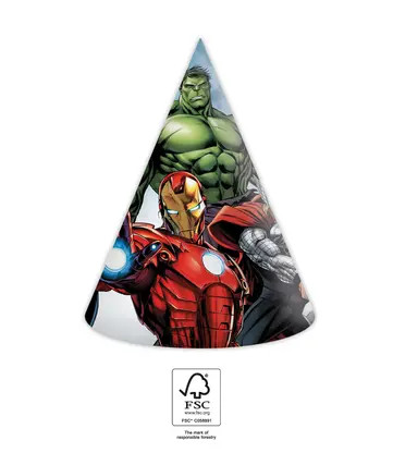 Avengers Infinity Stones pălărie de petrecere, șapcă 6 buc FSC