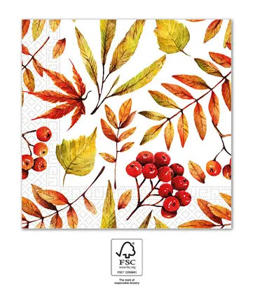 Floare Fallen Leaves Șervețele frunze 20 bucăți 33x33 cm FSC