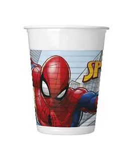 Omul Păianjen Crime Fighter pahar de plastic 8 buc 200 ml