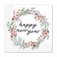 An Nou Fericit! Wreath Servețel Happy New Year 20 buc 33x33 cm FSC