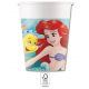 Prințesele Disney Ariel Curious pahară de hârtie pachet de 8 200 ml FSC