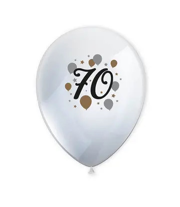 La mulți ani Milestone Happy Birthday 70 balon, set 6 buc 11 inch (27,5 cm)