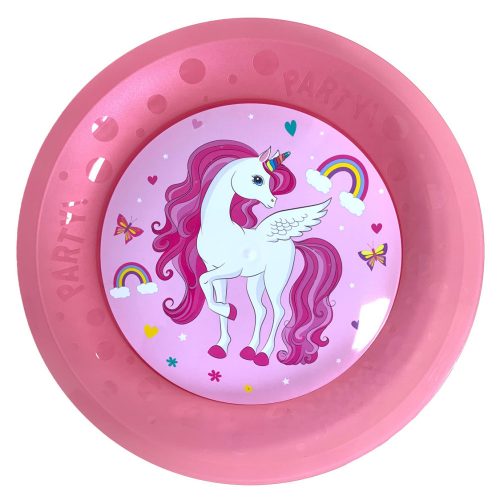 Unicorn Rainbow Colors farfurie plată micro premium din plastic 21 cm