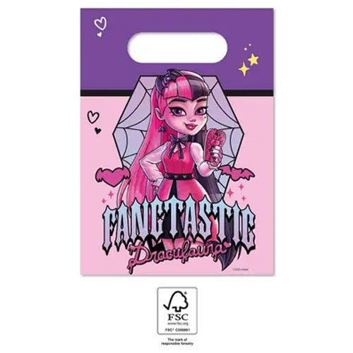 Monster High Friends set de 4 pungi de cadou din hârtie