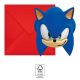 Sonic Ariciul Sega Invitație de petrecere Sonic ariciul 6 buc FSC