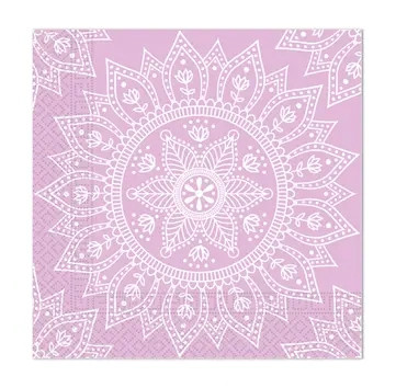 Colorat Purple White Șervețel Mandala 20 buc, 33x33 cm FSC