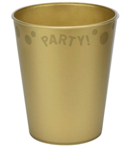 Party Gold Pahar din plastic premium micro aurie 250 ml