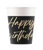 La mulți ani Elegant Pahar de hârtie Happy Birthday 8 buc 200 ml FSC