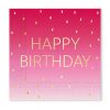 La mulți ani Golden Pink Șervețel Happy Birthday 20 buc 33x33 cm FSC