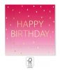 La mulți ani Golden Pink Șervețel Happy Birthday 20 buc 33x33 cm FSC