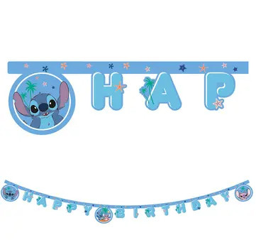 Disney Lilo și Stitch Angel Inscripție Happy Birthday FSC 2 m