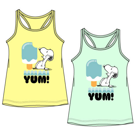 Tricou scurt pentru copii Snoopy Yum, 6-12 ani