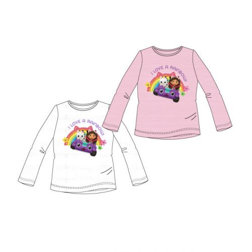 Gabby's Dollhouse Rainbow tricou lung pentru copii, top 3-8 ani