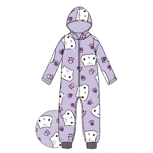 Gabby's Dollhouse Cat pijamale lungi pentru copii, salopetă 3-8 ani