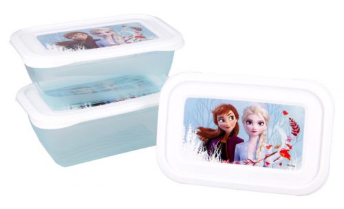 Disney Regatul de gheață set de 3 containere de plastic pentru alimente