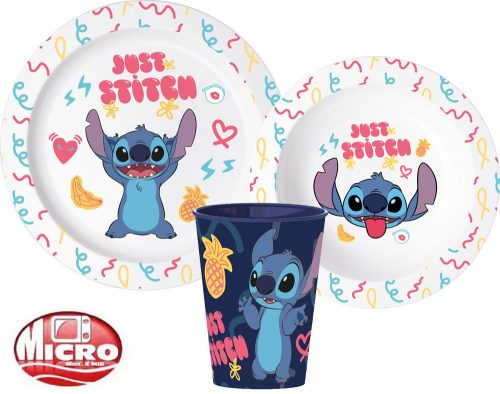 Disney Lilo și Stitch Set de masă Disney Lilo & Stitch Palms, set din plastic micro, cu cană de 260 ml