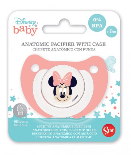 Disney Minnie suzetă pentru bebeluși cu cutie de depozitare
