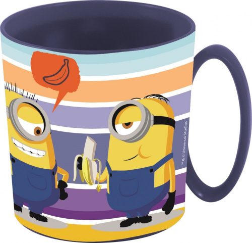 Minionii Cană micro cu dungi 350 ml