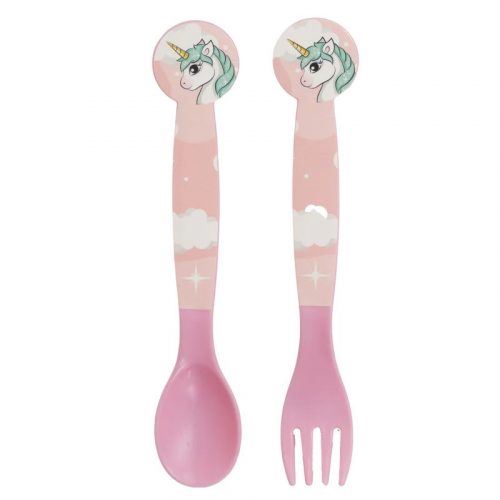 Unicorn Set de tacâmuri din plastic Range - 2 piese