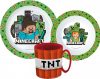 Minecraft Set de vase, set de plastic micro cu cană 350 ml