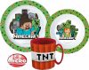 Minecraft Set de vase, set de plastic micro cu cană 350 ml