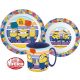 Minionii set de masă, set din plastic micro cu cană 350 ml