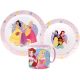 Prințesele Disney Set de masă True, set din plastic micro cu cană de 265 ml