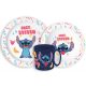 Disney Lilo și Stitch Palms Set de masă Disney Lilo & Stitch, Set plastic micro cu cană de 265 ml