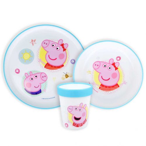 Purcelușa Peppa Core set de veselă antiderapant, set micro plastic