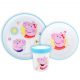 Purcelușa Peppa Core set de veselă antiderapant, set micro plastic